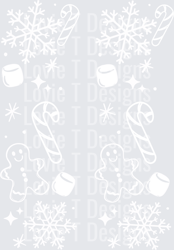 The North Pole Hot Cocoa Company Sleeve (White) DTF transfer design