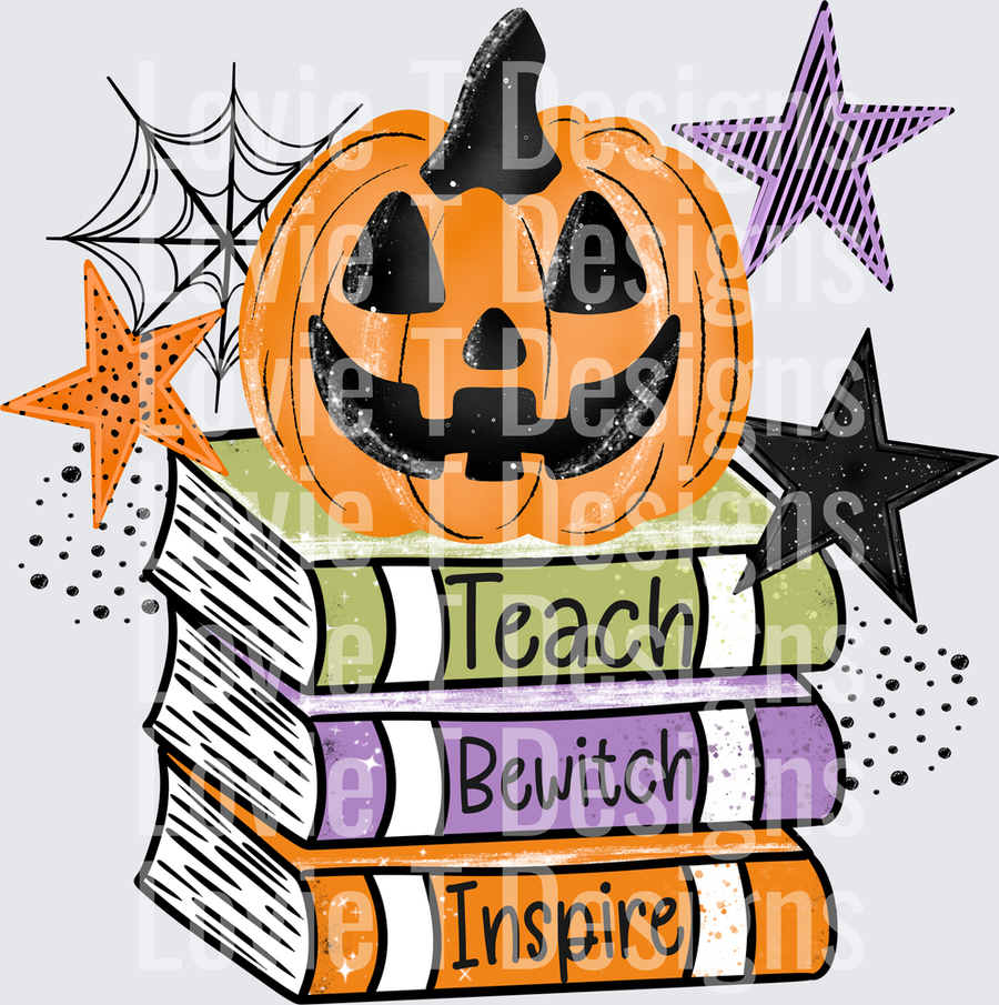 Halloween Teacher Jack-O-Lantern Teach Bewitch Inspire Books