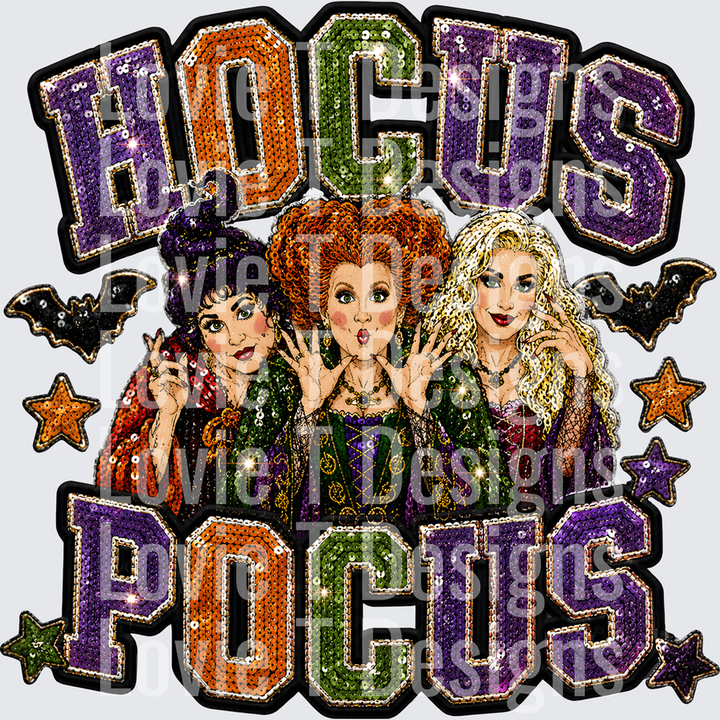 Hocus Pocus Faux Sequin – DTF Transfer – product image