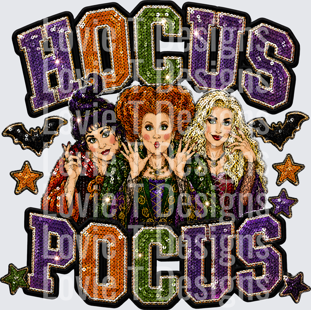 HOCUS POCUS FAUX SEQUIN