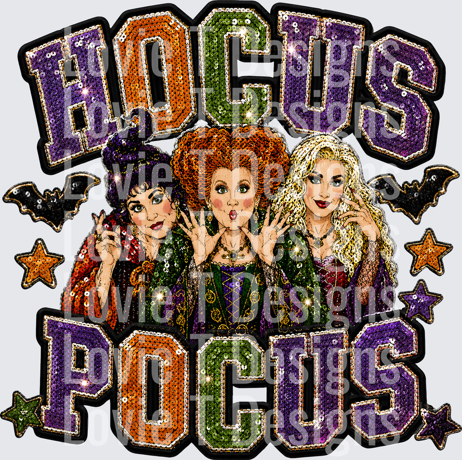 HOCUS POCUS FAUX SEQUIN