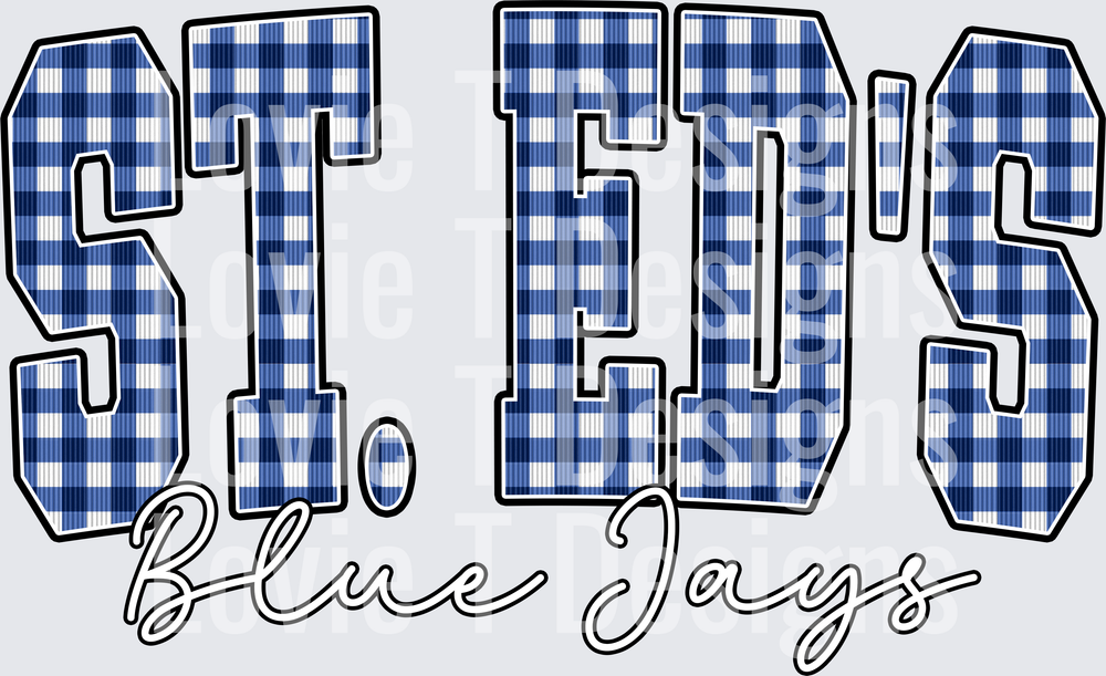 ST EDS ROYAL GINGHAM BLUE JAYS