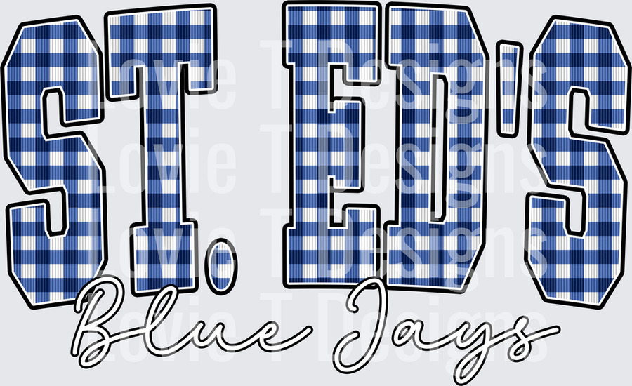ST EDS ROYAL GINGHAM BLUE JAYS