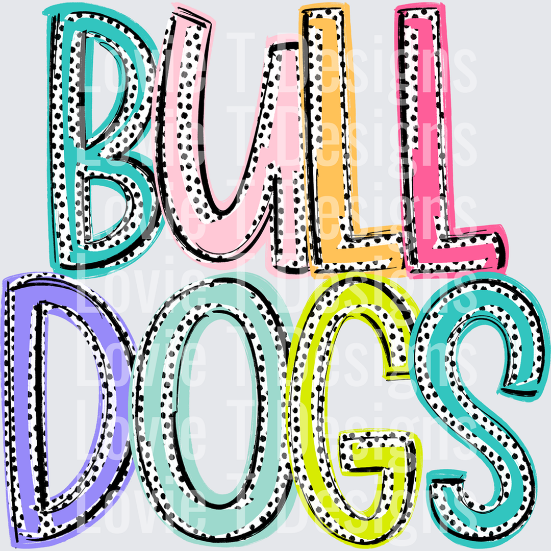 Bulldogs Dixie Dot Mascots – DTF Transfer – product image
