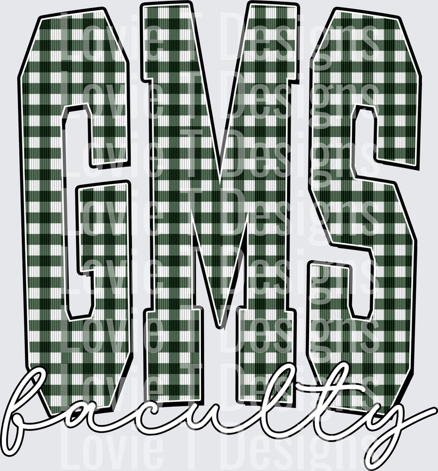 GMS FACULTY DARK GREEN GINGAM