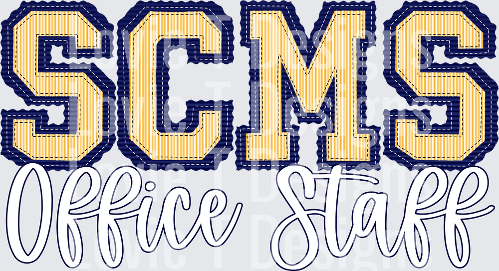 SCMS OFFICE STAFF NAVY BASE AND YELLOW PREPSTER TOP