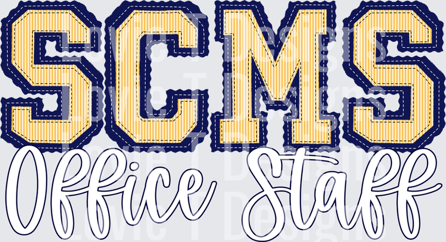 SCMS OFFICE STAFF NAVY BASE AND YELLOW PREPSTER TOP