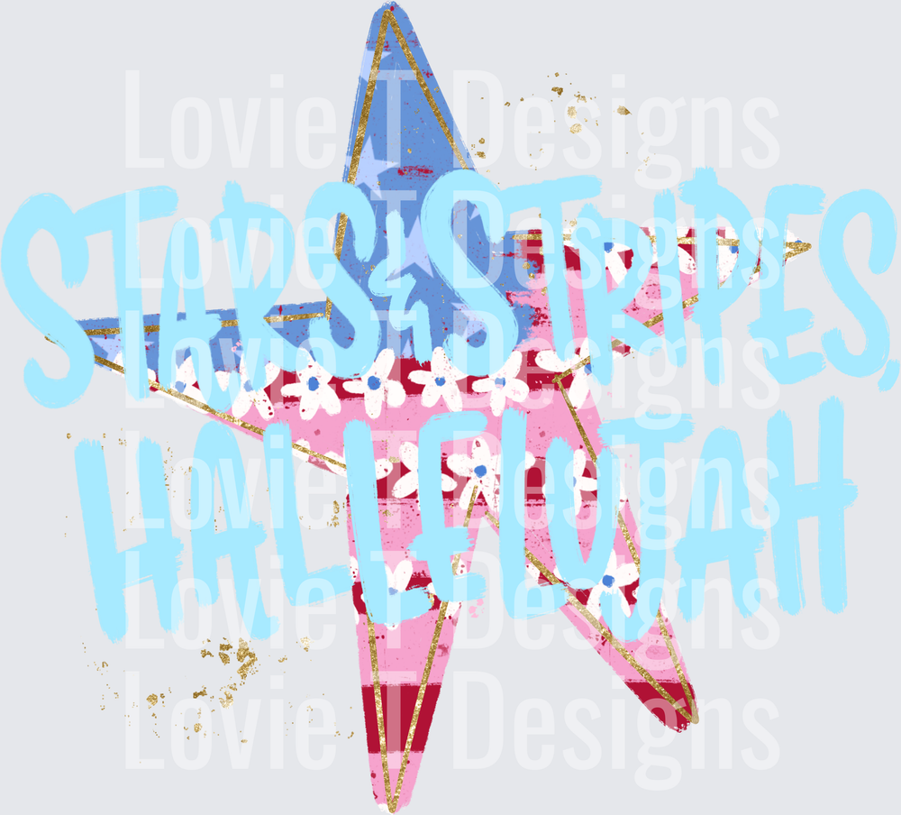 STARS AND STRIPES HALLELUJAH LIGHT BLUE