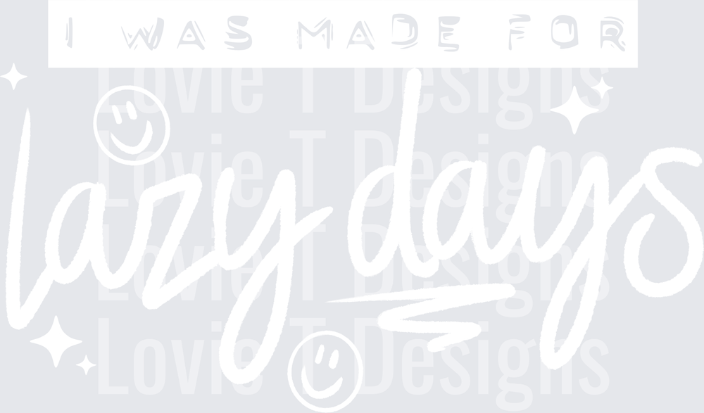 Lazy days white single color