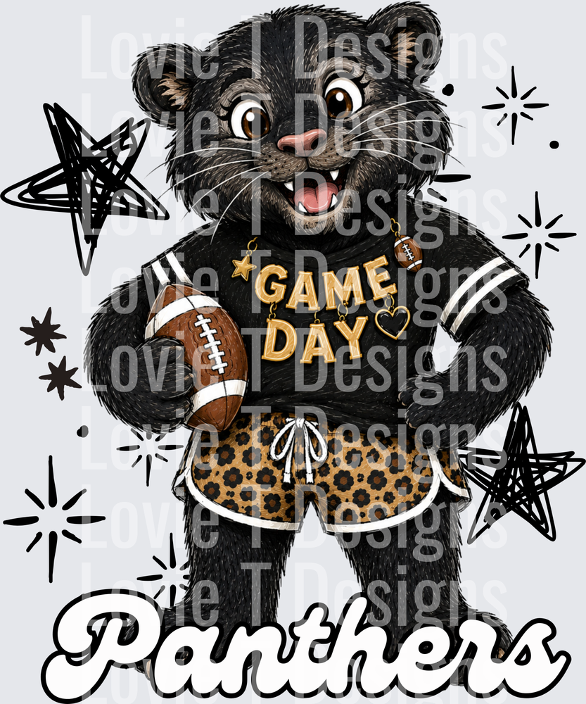 Vintage Football Panthers DTF transfer