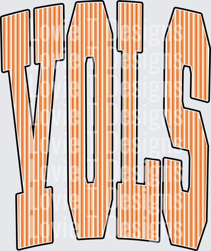VOLS ORANGE PREPSTER football game day DTF transfer design