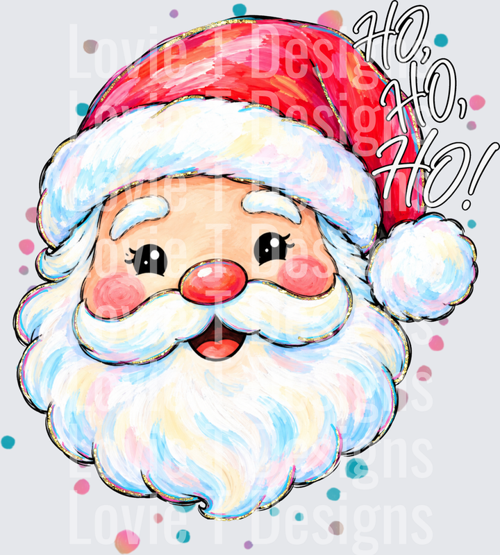Santa Ho Ho Ho Christmas DTF transfer design