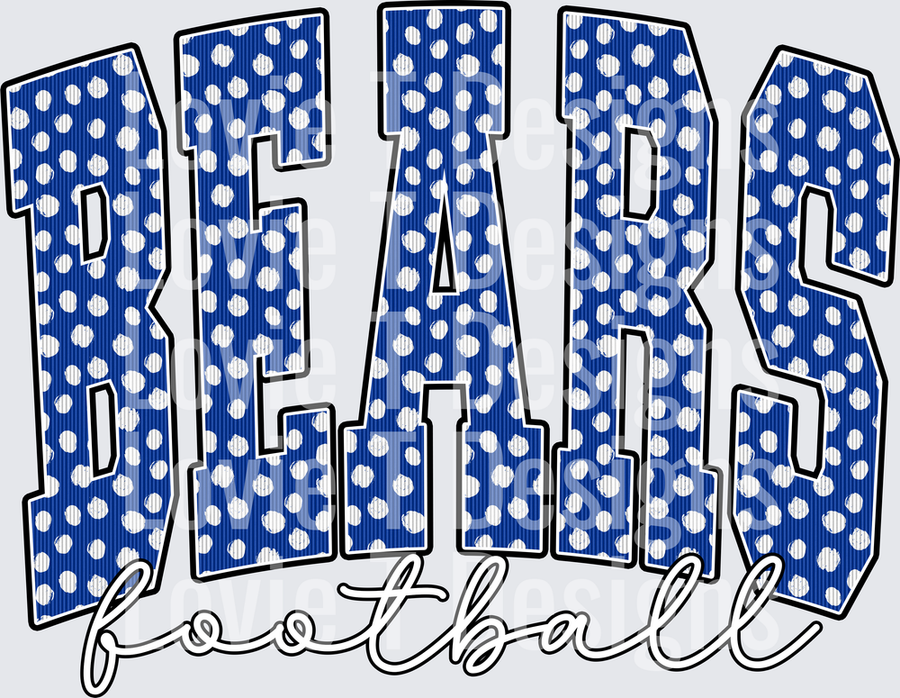 BEARS FOOTBALL ROYAL DOT