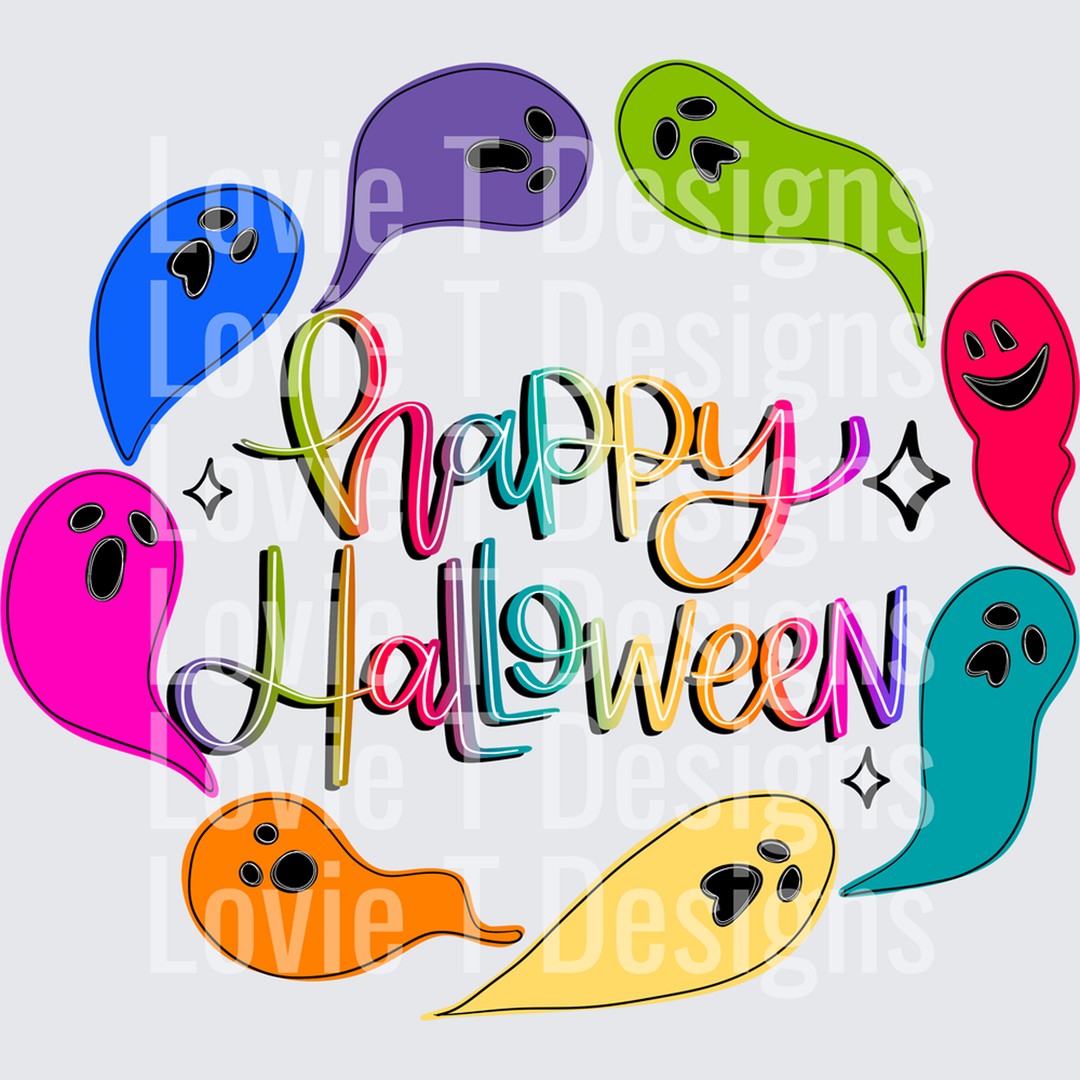 Preppy Circle Ghosts – DTF Transfer