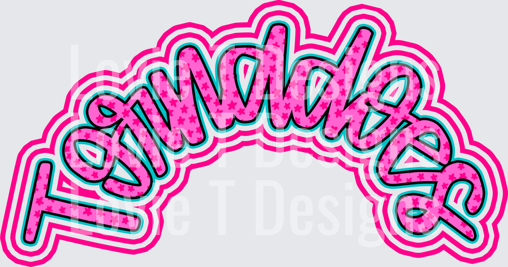 TORNADOES PINK POCKET mascot DTF transfer design
