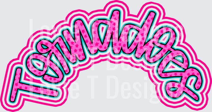 TORNADOES PINK POCKET mascot DTF transfer design