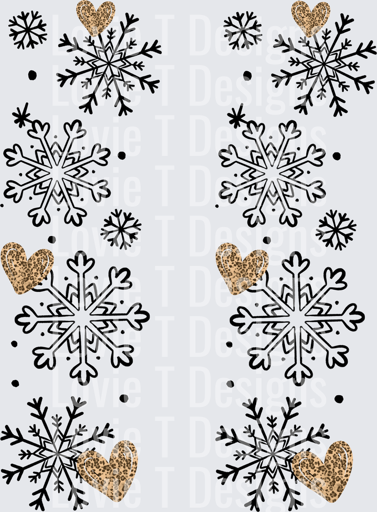 Freezing Leopard Sleeves (Black) DTF transfer design