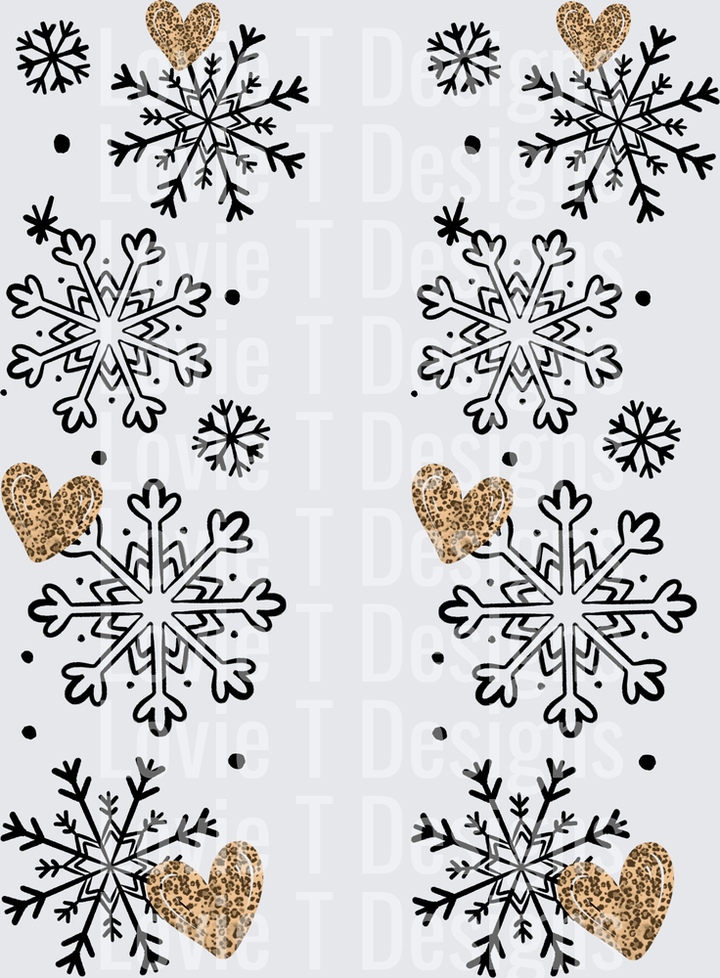 Freezing Leopard Sleeves (Black) DTF transfer design