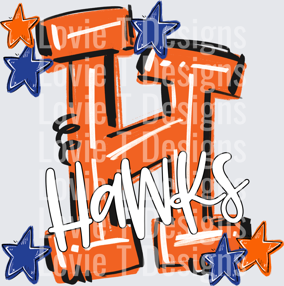 HYPESQUAD HAWKS ORANGE AND ROYAL