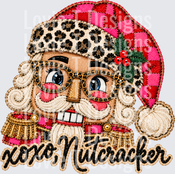 XOXO Nutcracker Christmas DTF transfer design
