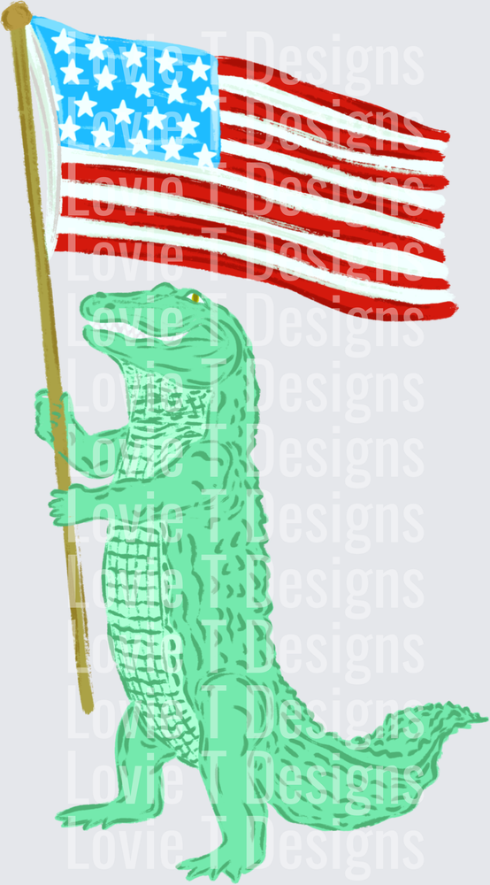 Gator Pocket DTF transfer design
