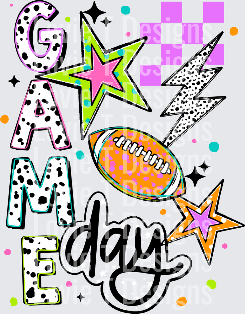 GAME DAY FOOTBALL Football DTF transfer design