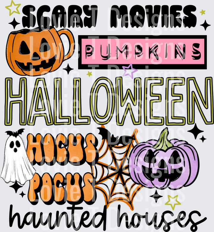 HALLOWEEN THINGS (BLACK) halloween DTF transfer design