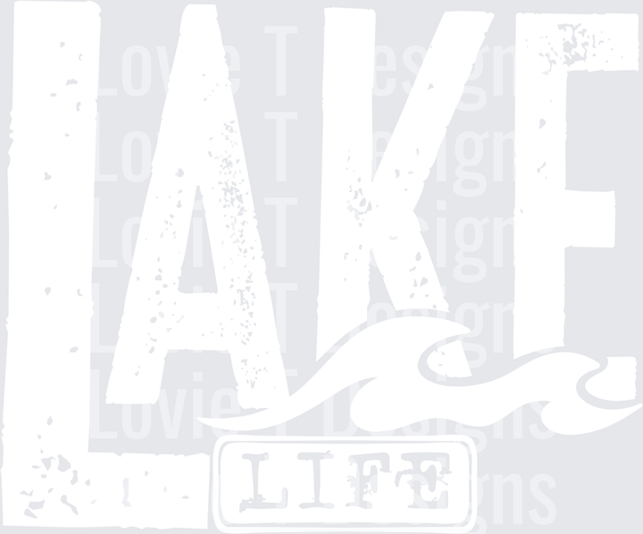 Lake life white single color