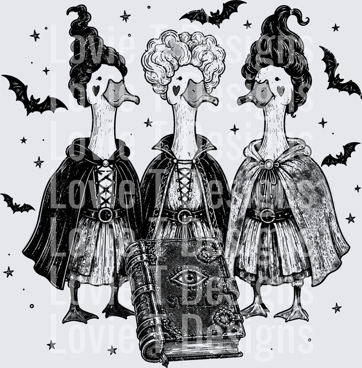 GOOSE SISTERS HALLOWEEN Halloween DTF transfer design