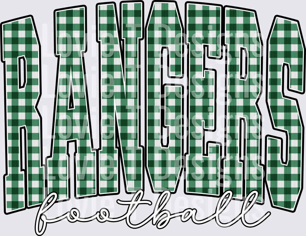 RANGERS FOOTBALL GREEN GINGHAM