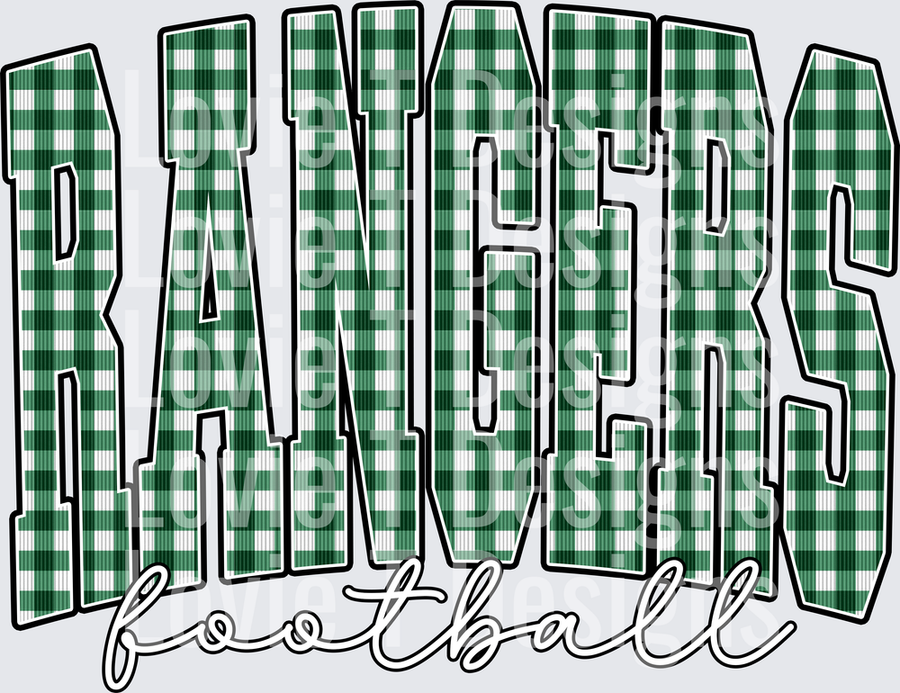 RANGERS FOOTBALL GREEN GINGHAM