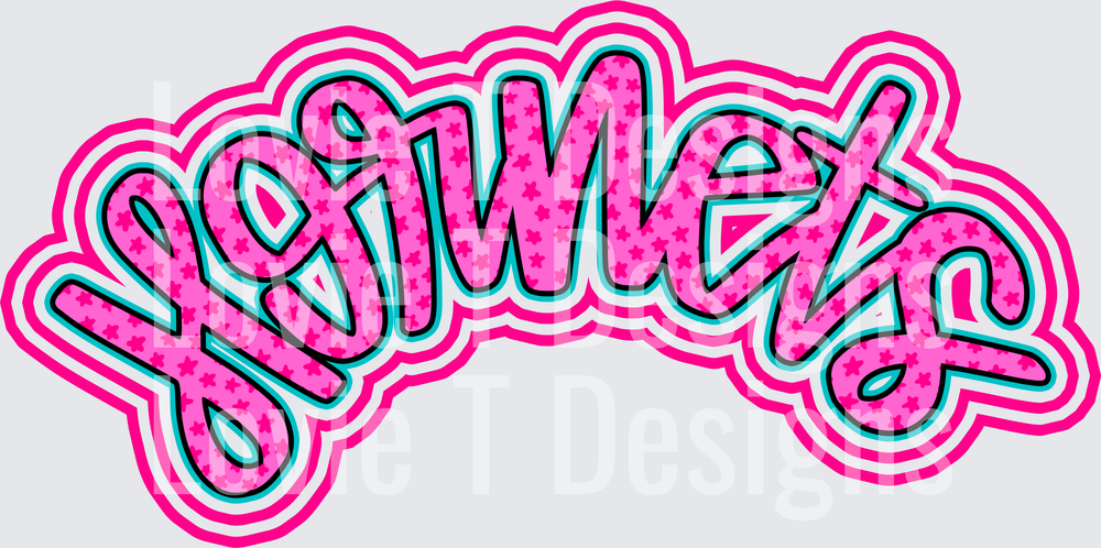 HORNETS PINK POCKET mascot DTF transfer design