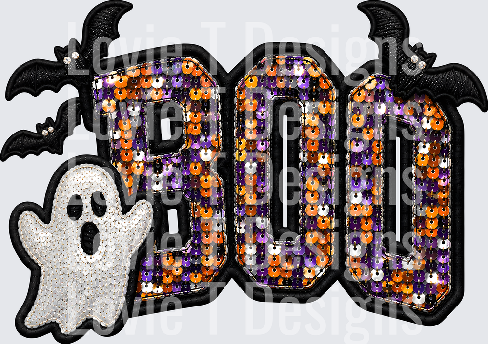 BOO FAUX SEQUIN