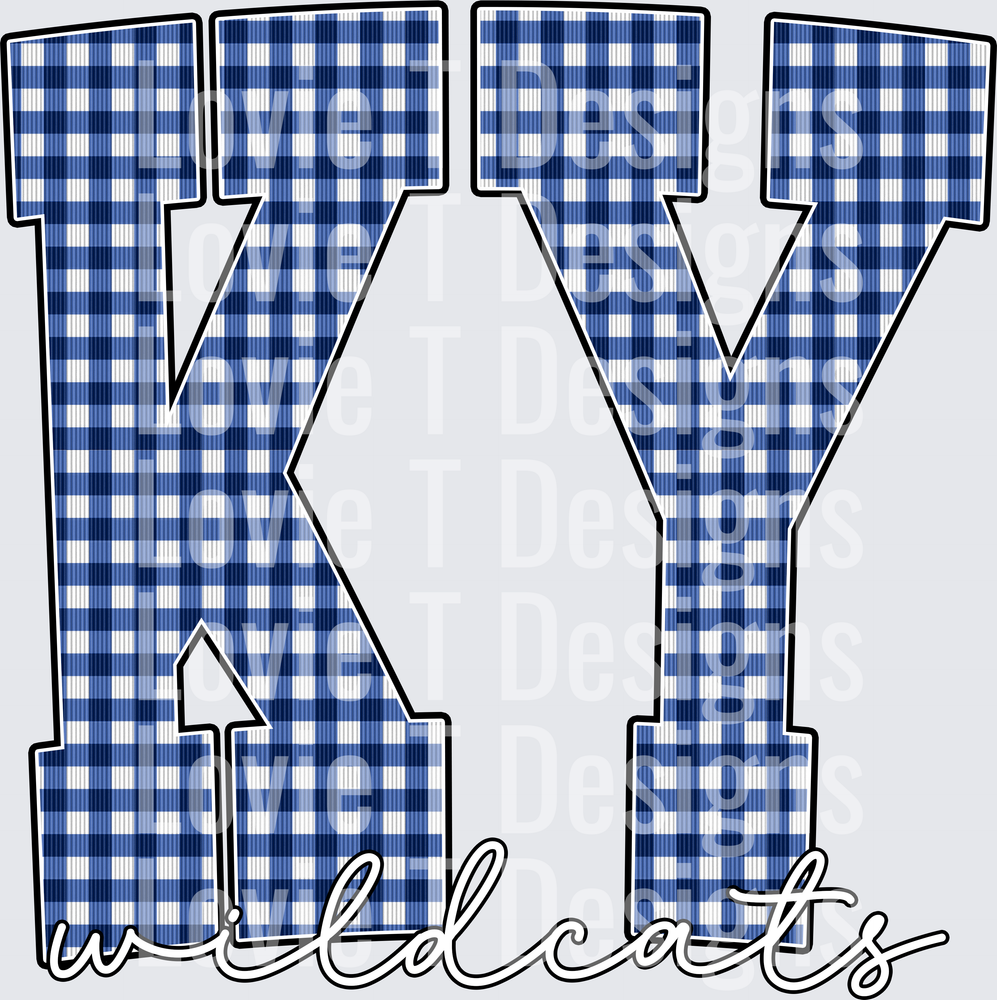 KY WILDCATS ROYAL GINGHAM