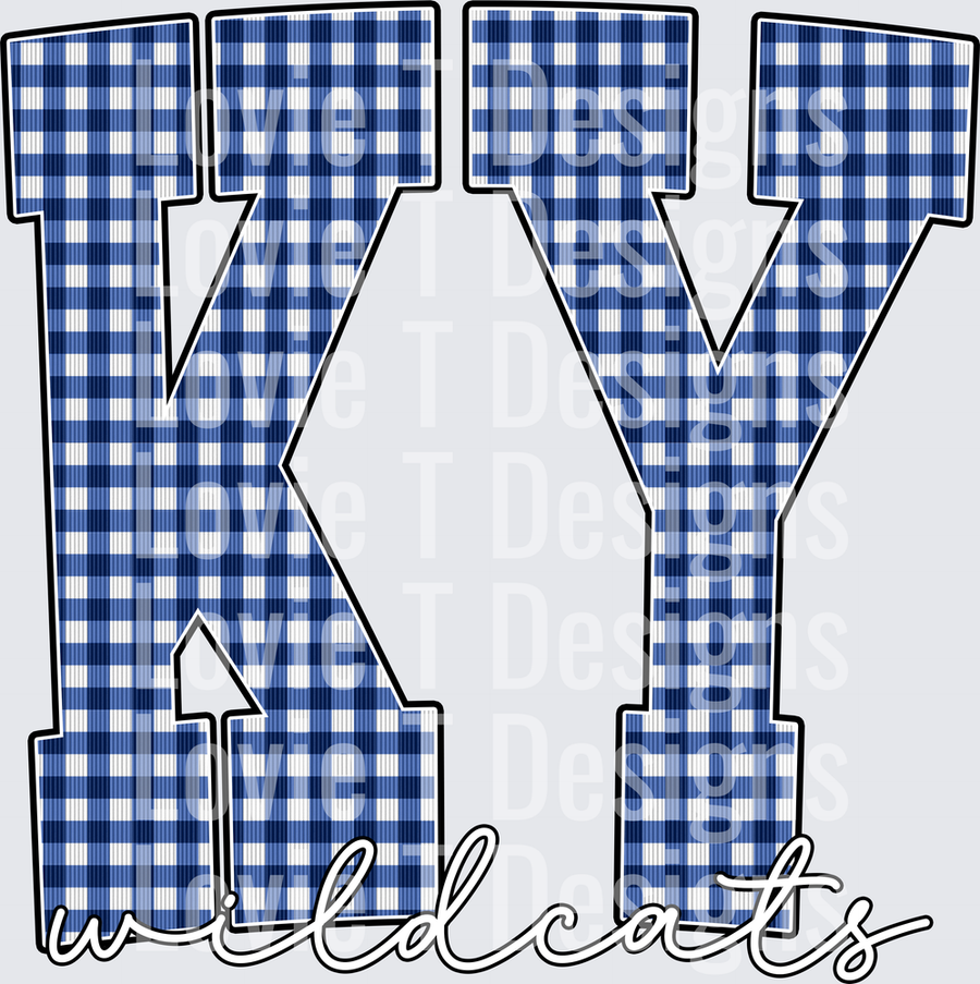 KY WILDCATS ROYAL GINGHAM