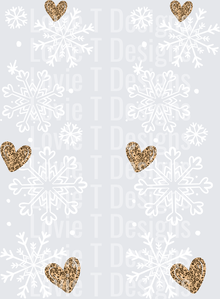 Freezing Leopard Sleeves (White) DTF transfer design