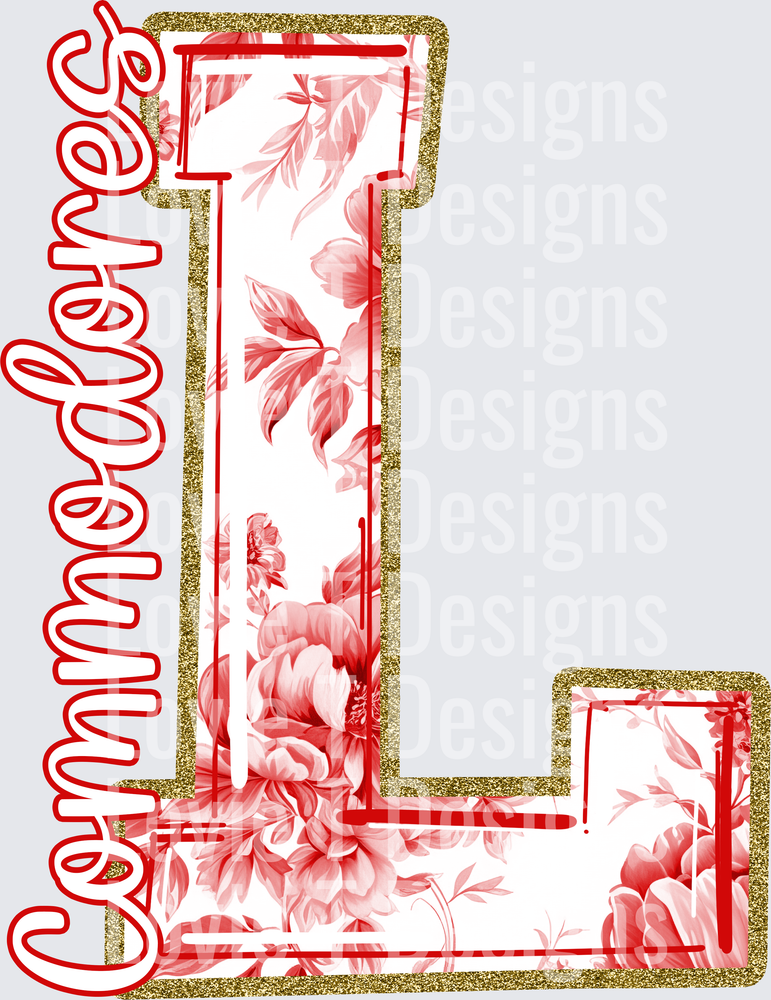 L commodores RED TOILE