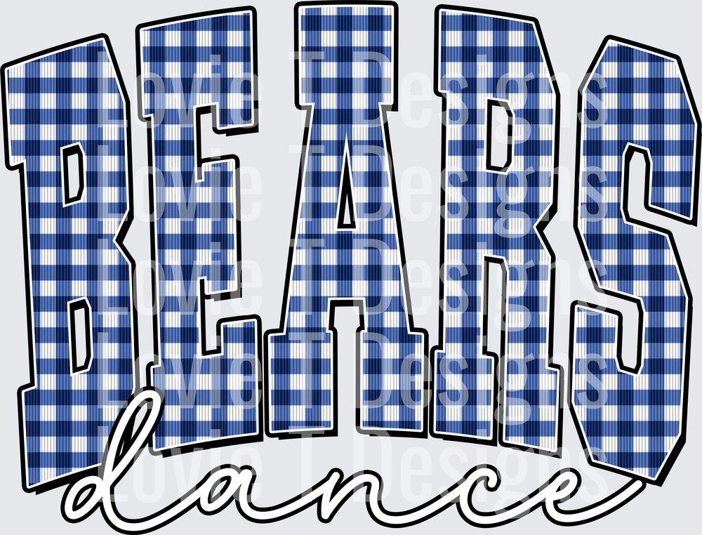 BEARS DANCE ROYAL GINGHAM