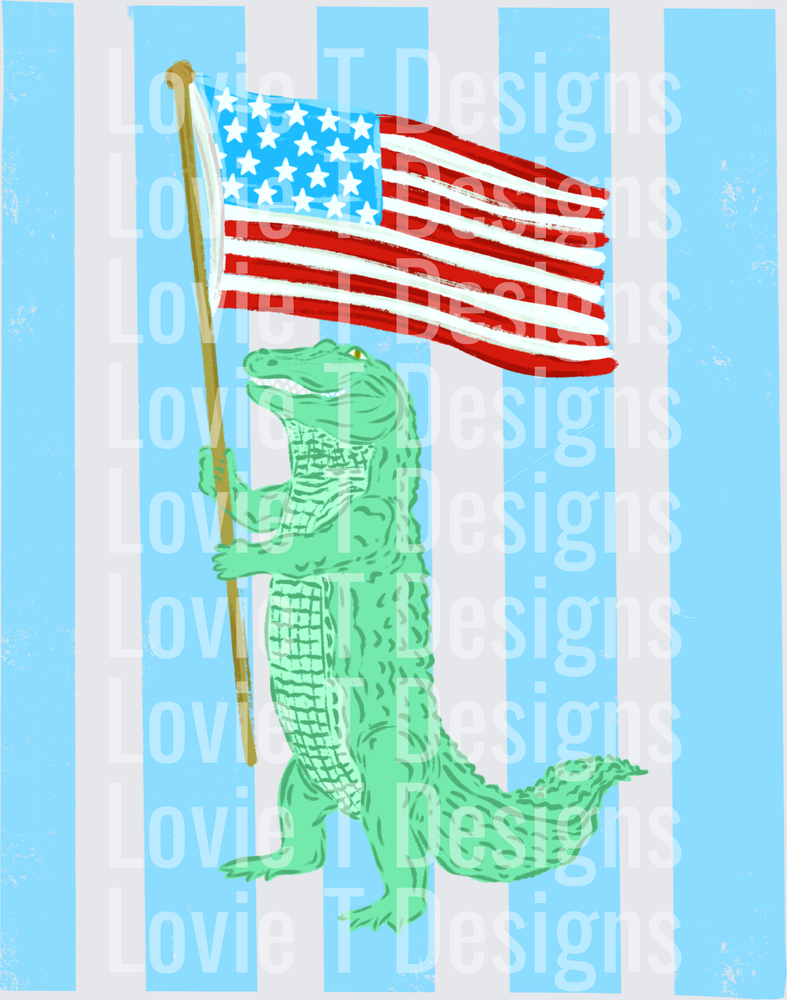 Gator Boy DTF transfer design