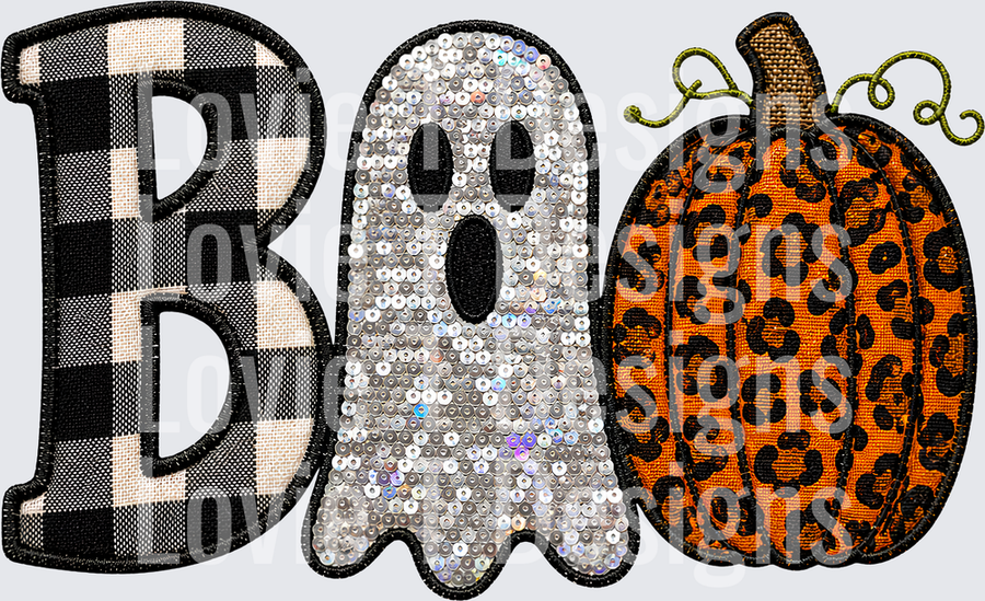 BOO  GHOST PUMPKIN