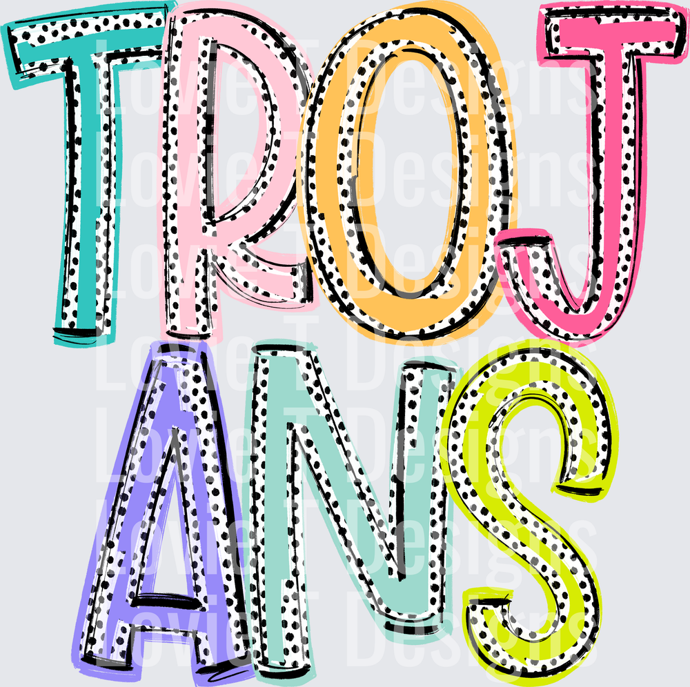 TROJANS DIXIE DOT MASCOTS
