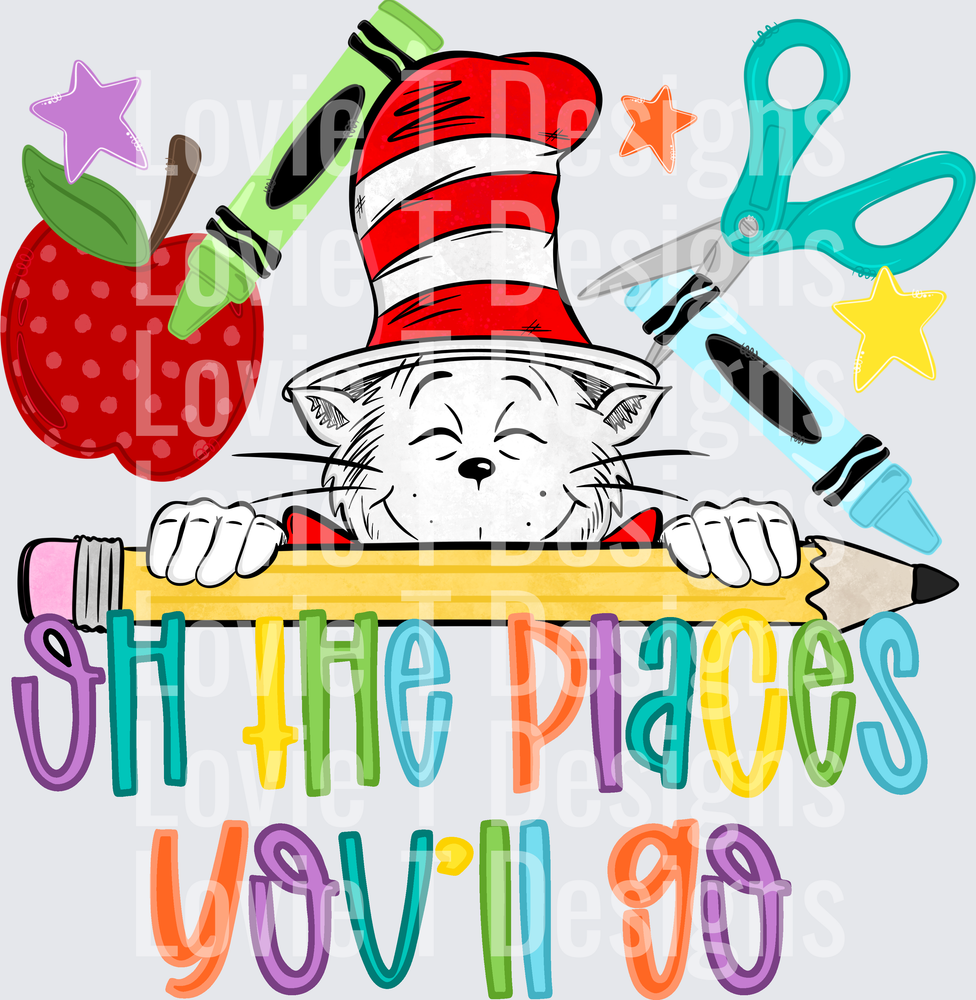Cat in the Hat Oh The Places You'll Go School Supplies