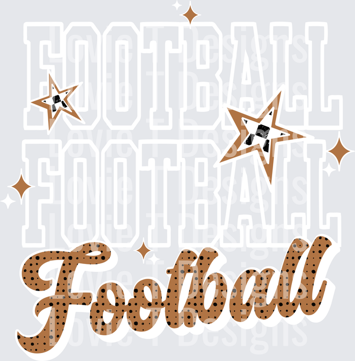 Football Stack (White) DTF transfer design