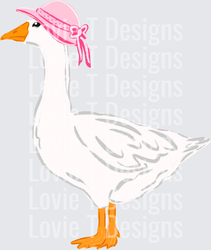 Girl Duck summer DTF transfer design
