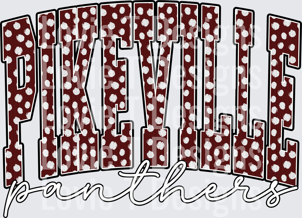 PIKEVILLE PANTHERS MAROON DOT