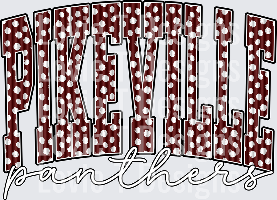 PIKEVILLE PANTHERS MAROON DOT