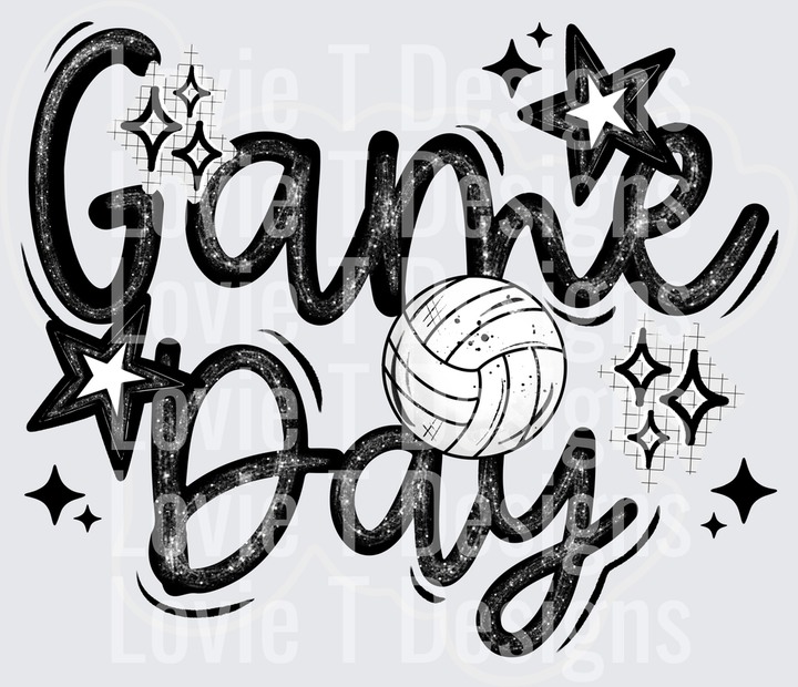 Game Day Volleyball sports DTF transfer design