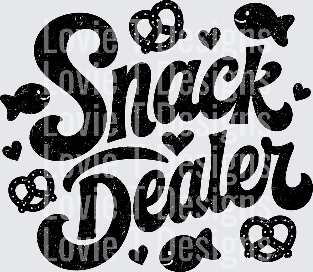 SNACK DEALER BLACK everyday DTF transfer design