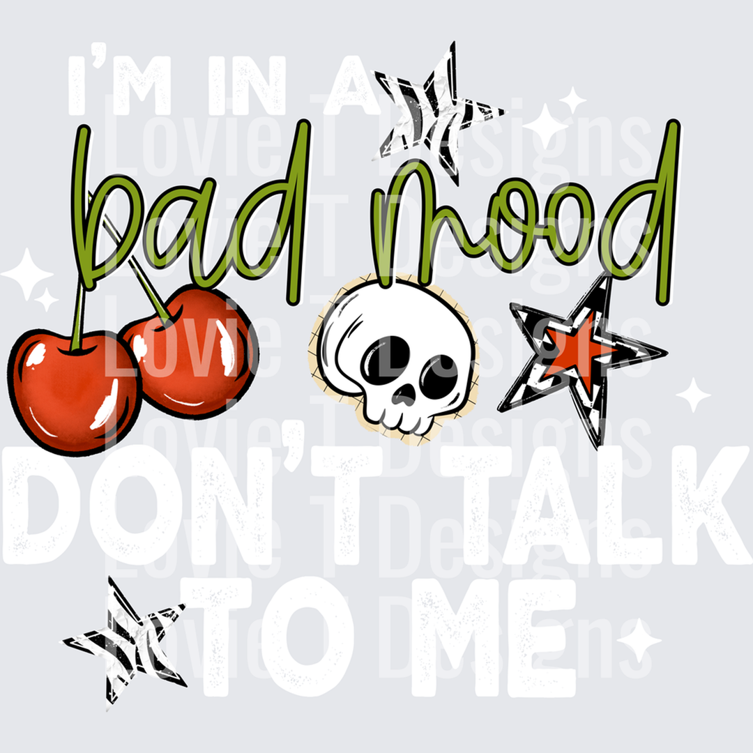 In a Bad Mood White – DTF Transfer – product image