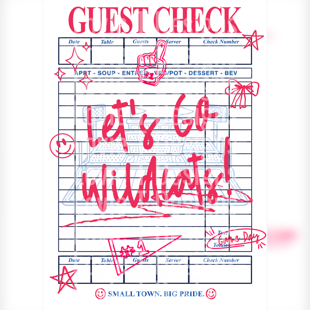 Wildcats Guestcheck – DTF Transfer